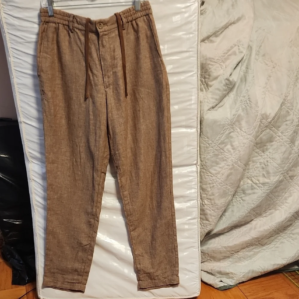 Banana Republic Factory Mason Athletic Tapered Tan Chinos sz 33/32